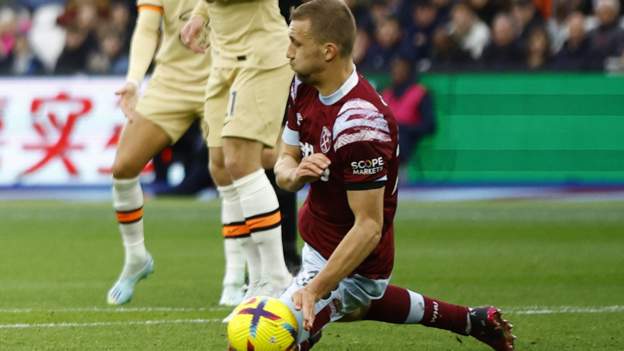 Graham Potter: le patron de Chelsea dit que le milieu de terrain de West Ham, Tomas Soucek, a fait un « bon arrêt »