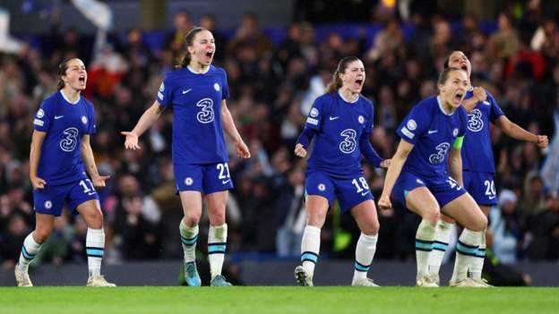 Ligue des champions féminine: Chelsea a battu Lyon, tenant du titre, lors d&rsquo;une séance de tirs au but spectaculaire pour atteindre les demi-finales