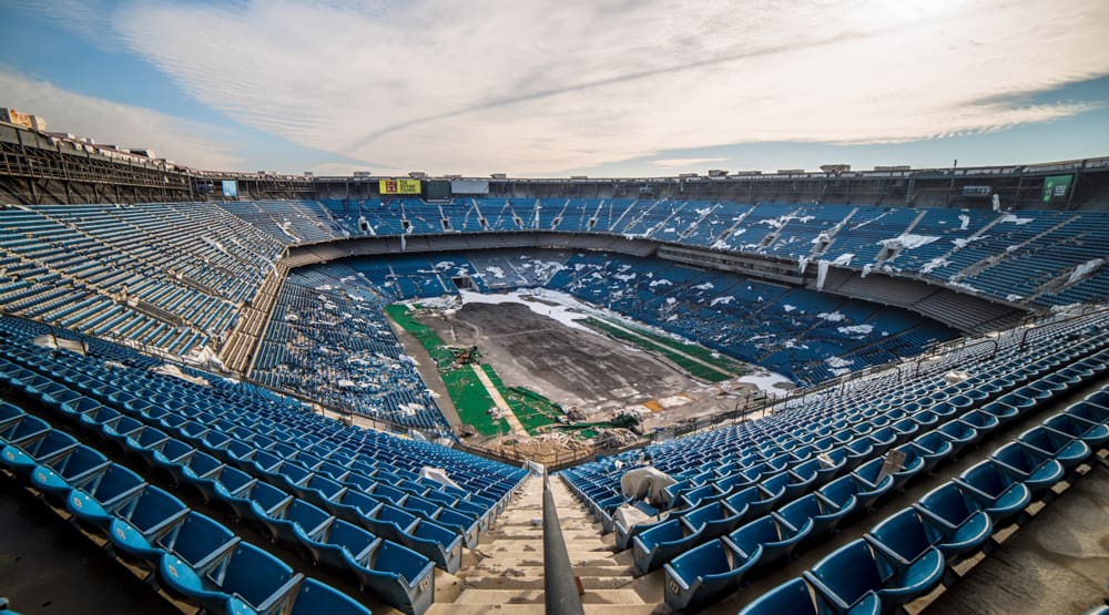 Le Detroit Silverdome en ruines, 20 ans après World Cup USA 94