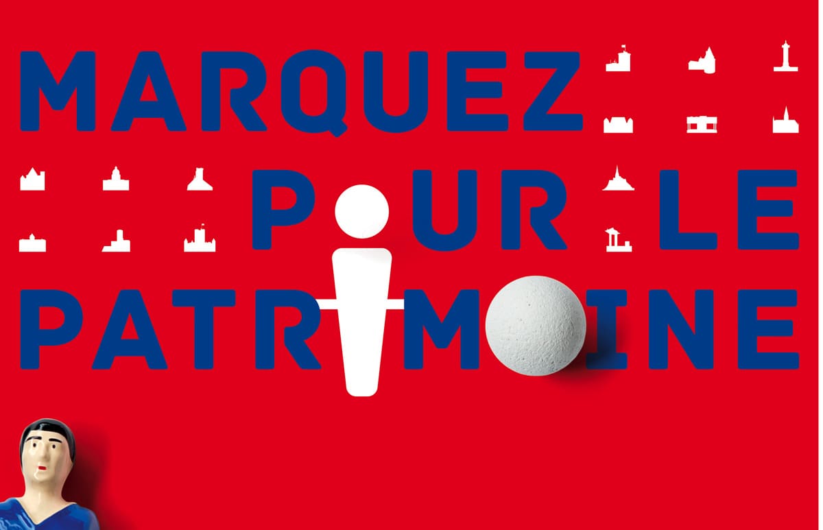 Opération baby-foot « Marquez pour le patrimoine »