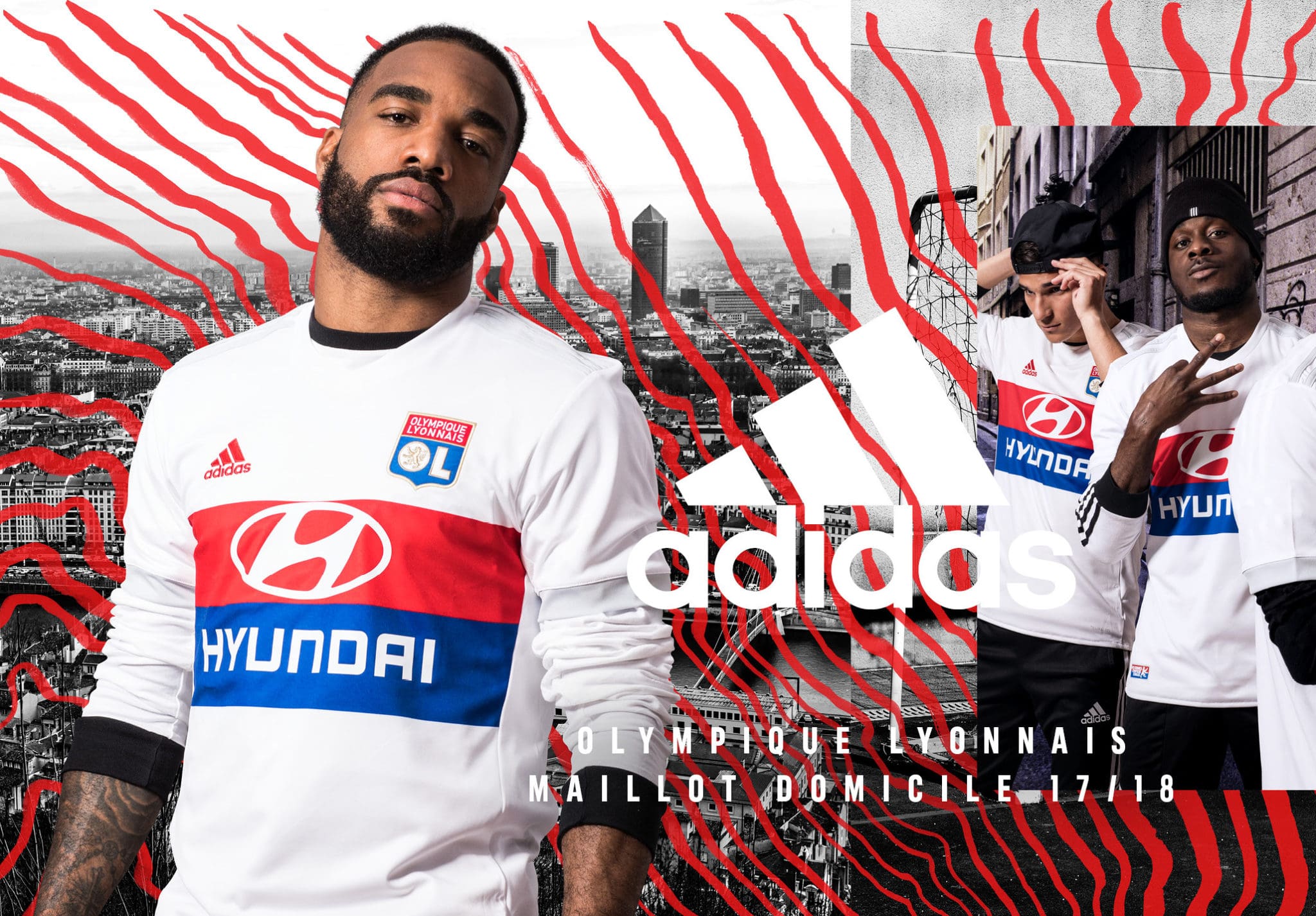 Adidas dévoile les maillots 2017-2018 de l&rsquo;Olympique Lyonnais