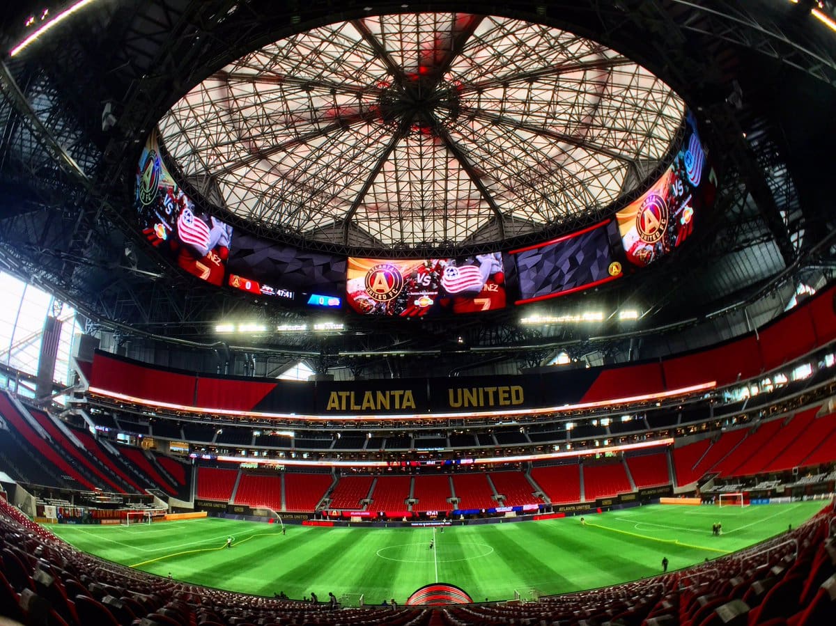 L&rsquo;Atlanta United a joué son premier match dans l&rsquo;innovant Mercedes-Benz Stadium