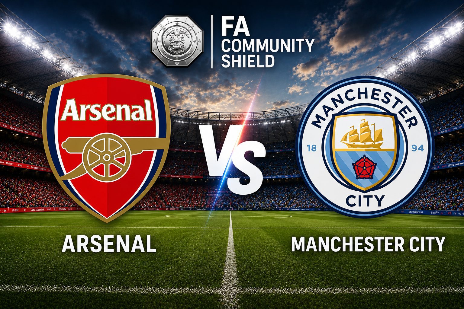 Arsenal vs Manchester City : Pariez sur le Back 9/4 avec le Bet Builder lors du Community Shield de dimanche