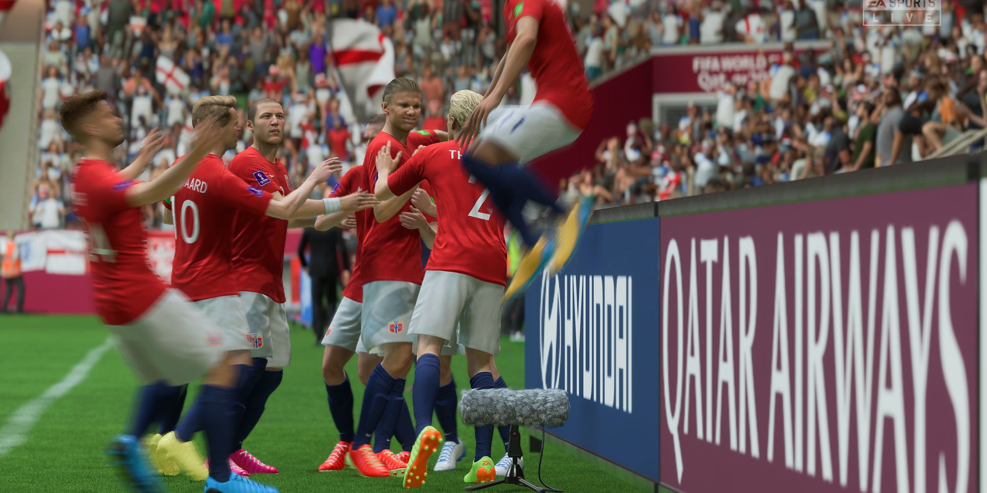 Capture d'écran de l'équipe nationale de Norvège en mode Coupe du monde FIFA 23