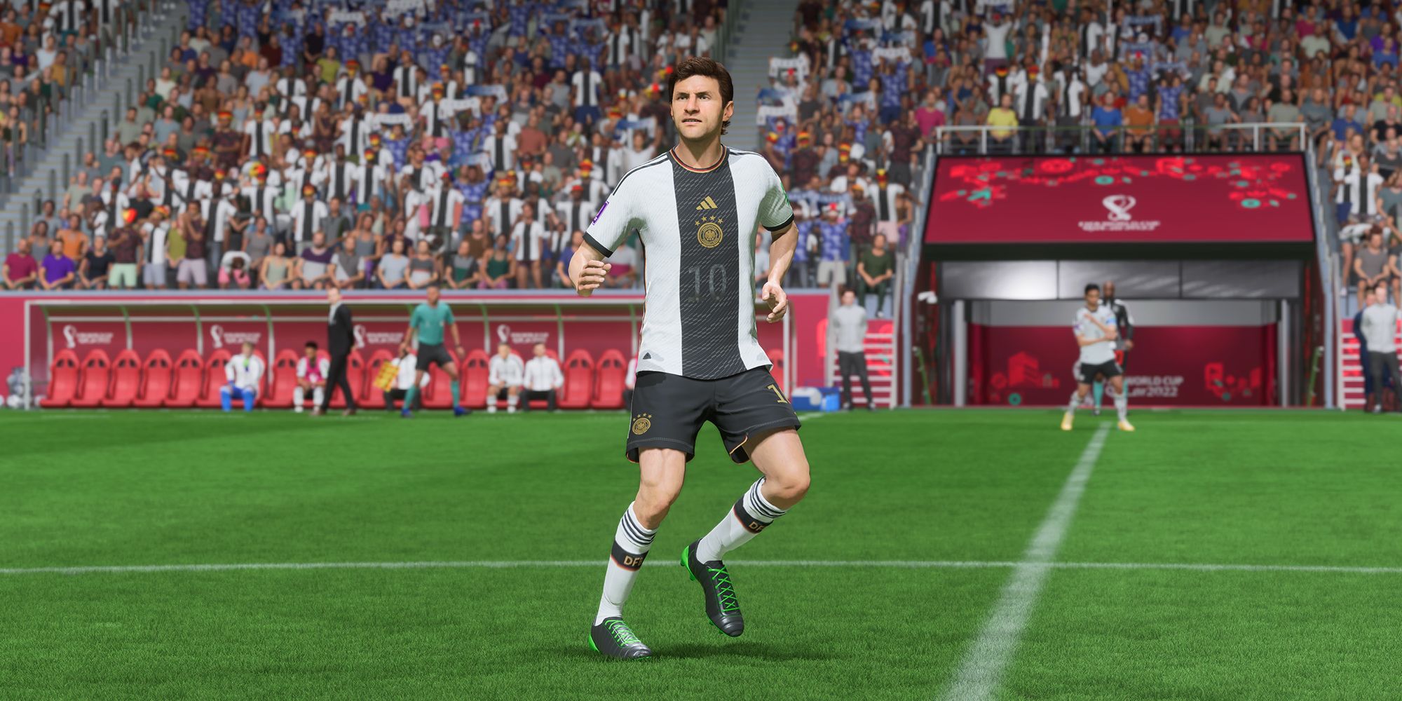 Capture d'écran de Thomas Muller en mode Coupe du monde FIFA 23