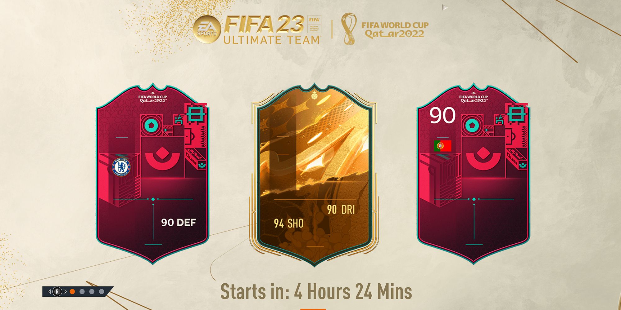 Capture d'écran des prochaines cartes Ultimate Team en mode Coupe du monde FIFA 23