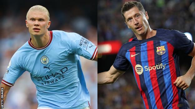 Erling Haaland et Robert Lewandowski