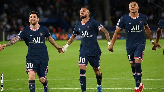 Lionel Messi, Neymar et Kylian Mbappé
