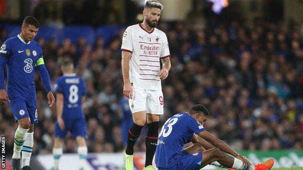 Wesley Fofana au sol blessé