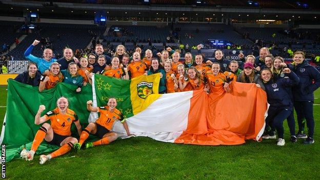La République d'Irlande célèbre sa qualification pour la Coupe du monde