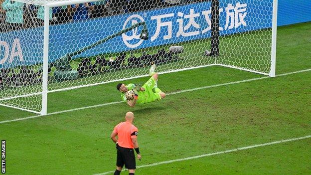 Emiliano Martinez sauve un penalty