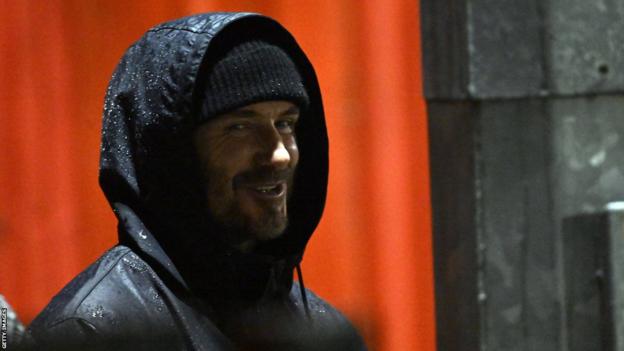 David Beckham regarde le match