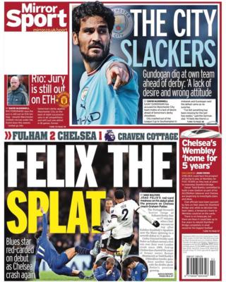 Dernière page du Daily Mirror