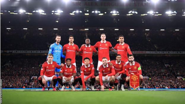 L'équipe de Manchester United qui a commencé le match contre Barcelone