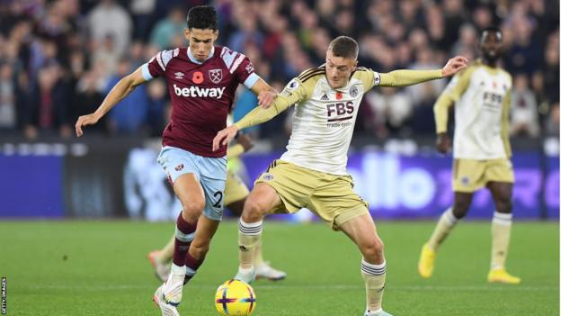 Joueurs de West Ham et de Leicester