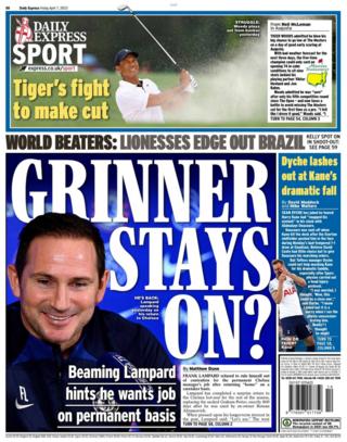 Page arrière de Friday's Express