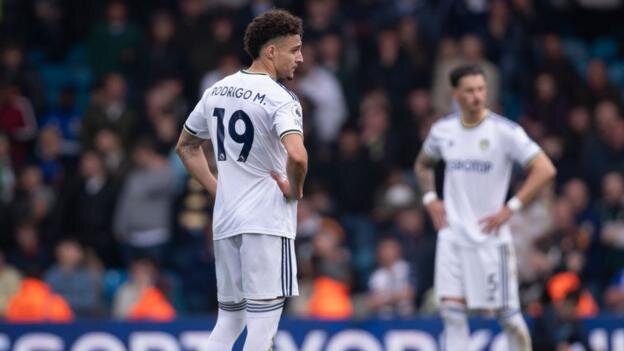 Les joueurs de Leeds United semblent découragés par la défaite de Crystal Palace