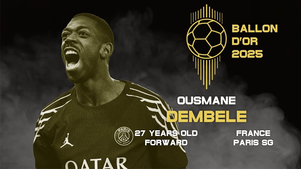 EN DIRECT. Ballon d&rsquo;Or 2025 : Ousmane Dembélé, couronné meilleur joueur du monde, exprime sa joie