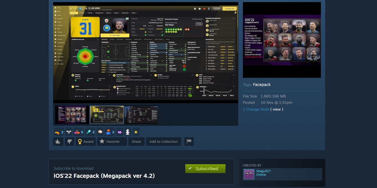 page de module facepack