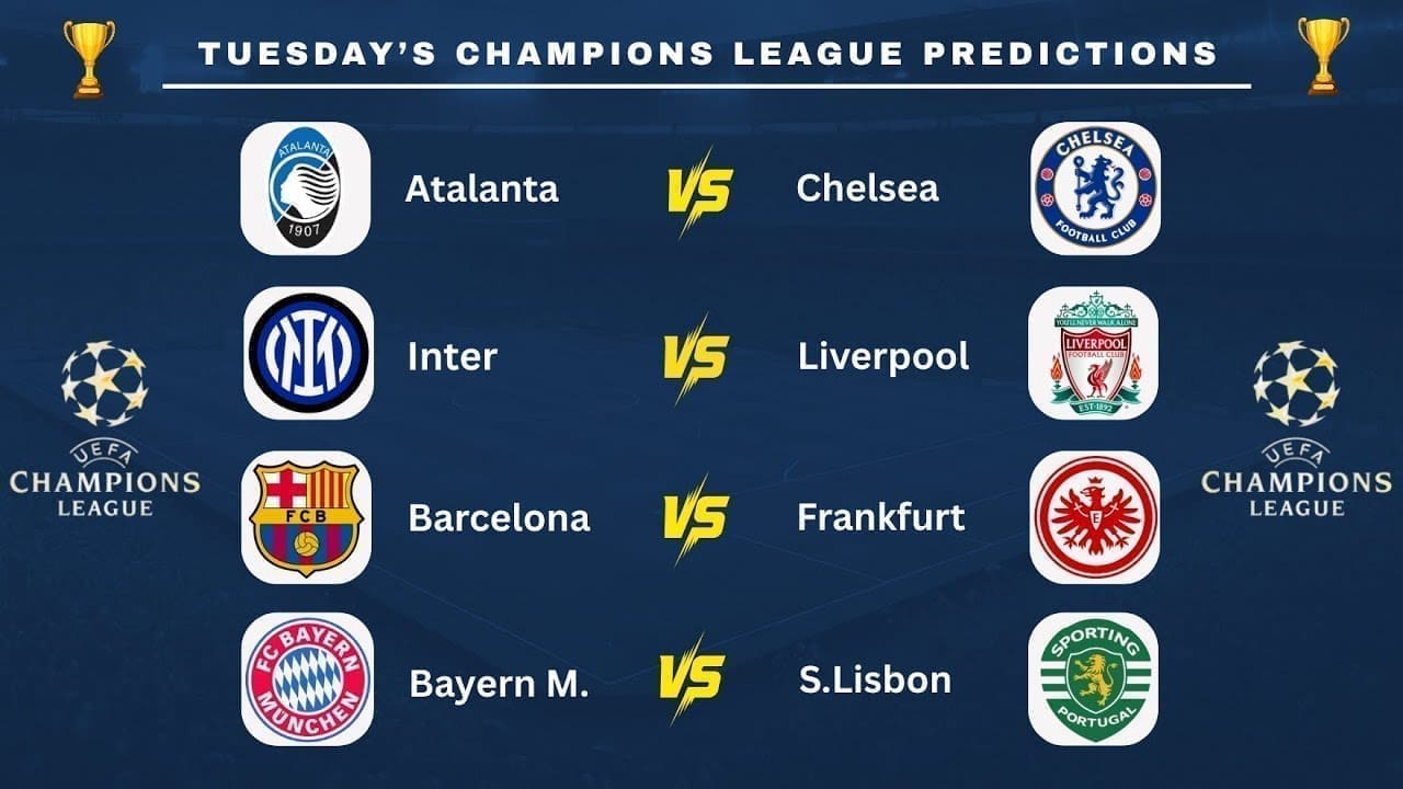 Mercredi Football : Les Prédictions Expert des Rédacteurs pour la 8ème Journée de la Ligue des Champions
