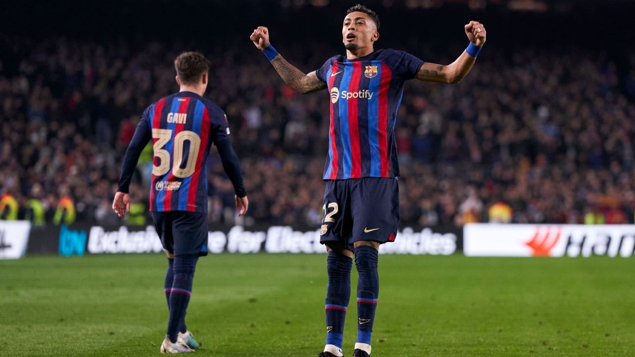 Nouvelle année, nouvelle vie: Raphinha en 2023 a plus de participation aux buts que Lewandowski à Barcelone