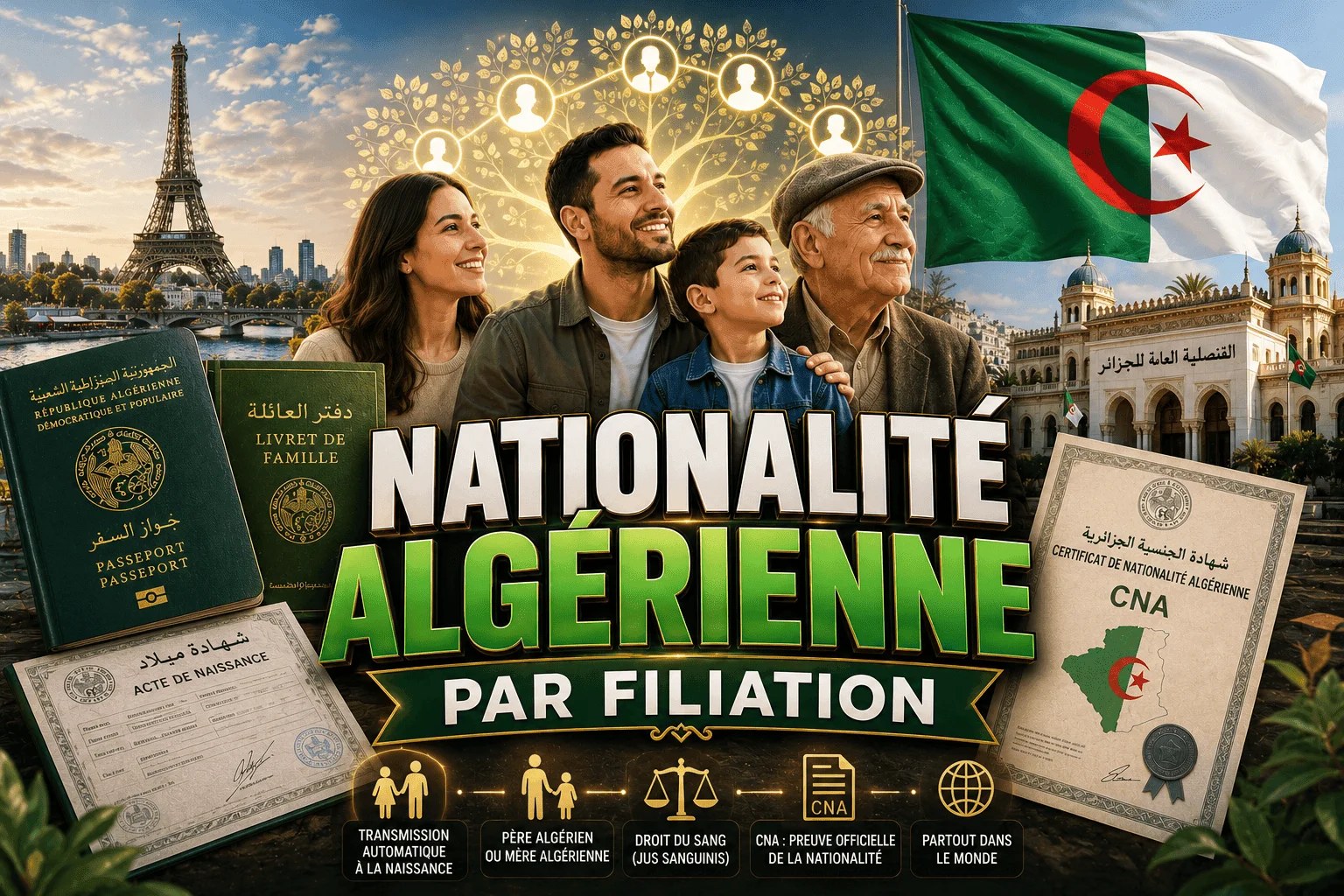 Nationalité algérienne : démarches, preuves et documents