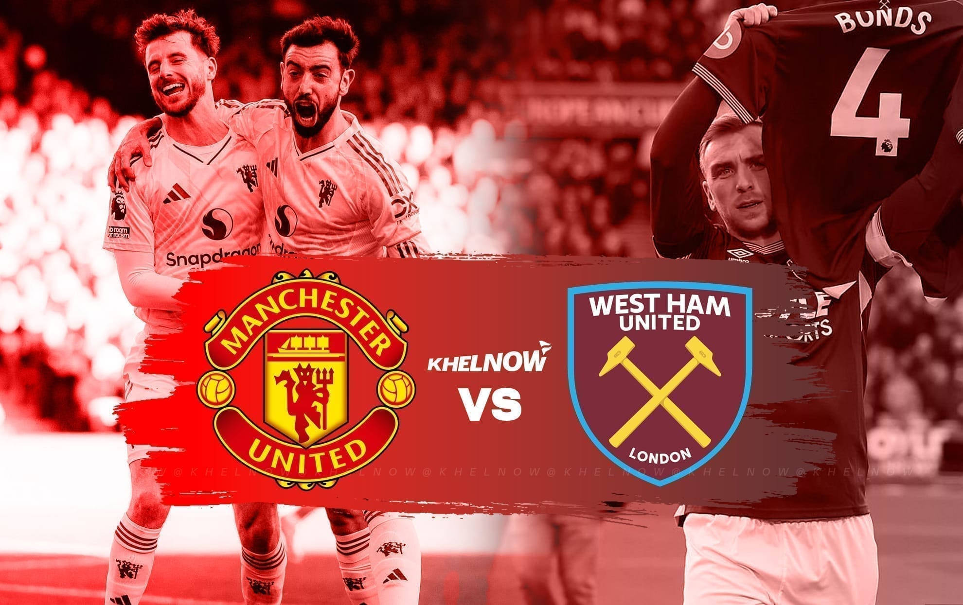 West Ham contre Manchester United : Pariez sur une pluie de buts et profitez du 50/1 en pleine forme sur Bet Builder